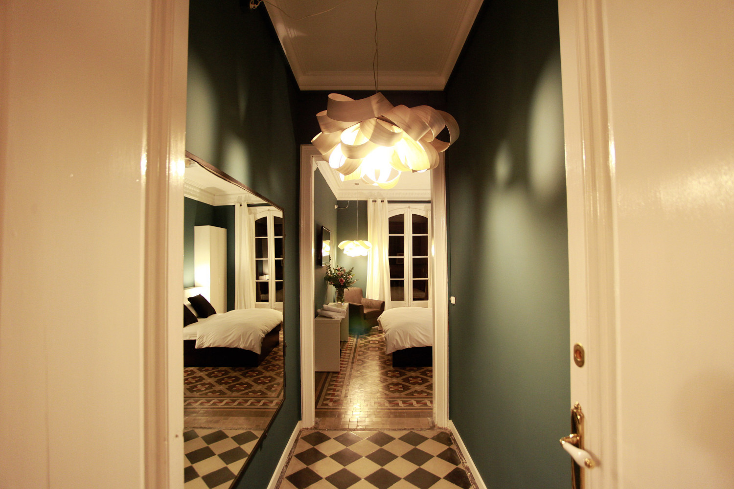 Exterior room with natural light and elegant decor